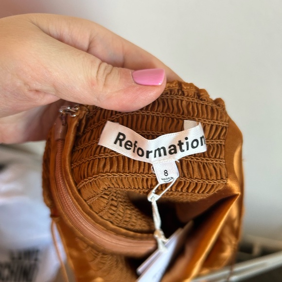 NWT Reformation Frankie Silk Maxi Dress - Picture 5 of 13